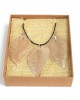 Κοσμήματα λίθων - Κολιέ - Σκουλαρίκια Φύλλα σετ (ροζ χρυσό) Μενταγιόν
